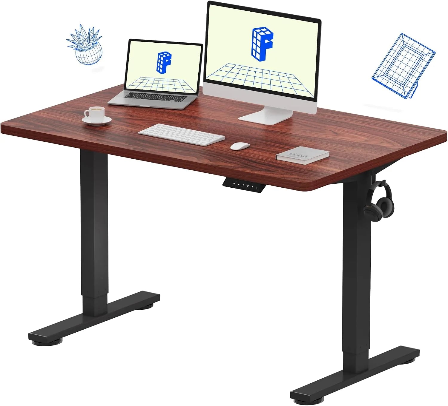 Special FLEXISPOT EN1 One-Piece Standing Desk, Electric Adjustable with 4 Memory Presets, 176 LBS Capacity, 48x24 Black - Image 35