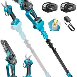 Special SEESII 4-in-1 Pole Saw & Pruning Shears Combo Kit with Brushless Motor