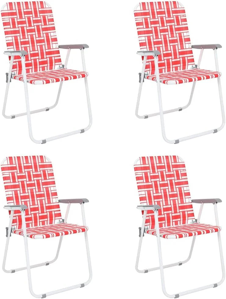 Special Patio Lawn Webbed Folding Chairs Set of 2, Outdoor Beach Portable Lawn Chair Camping Chair Beach Chair for Yard - Image 8