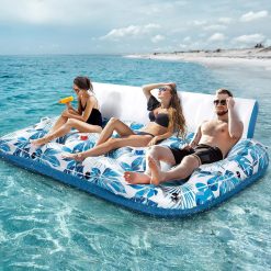 Special JCLEAL Pool Floats Adult 1-2-3 Person Inflatable Lounger, Extra Large Tanning Recliner Floaty Chair Raft with Backrest