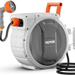Alternative view of Special VEVOR Retractable Garden Hose Reel, 1/2 in x 50 ft, Wall Mounted Hose Reel with 9-Function Sprayer Nozzle and 180°
