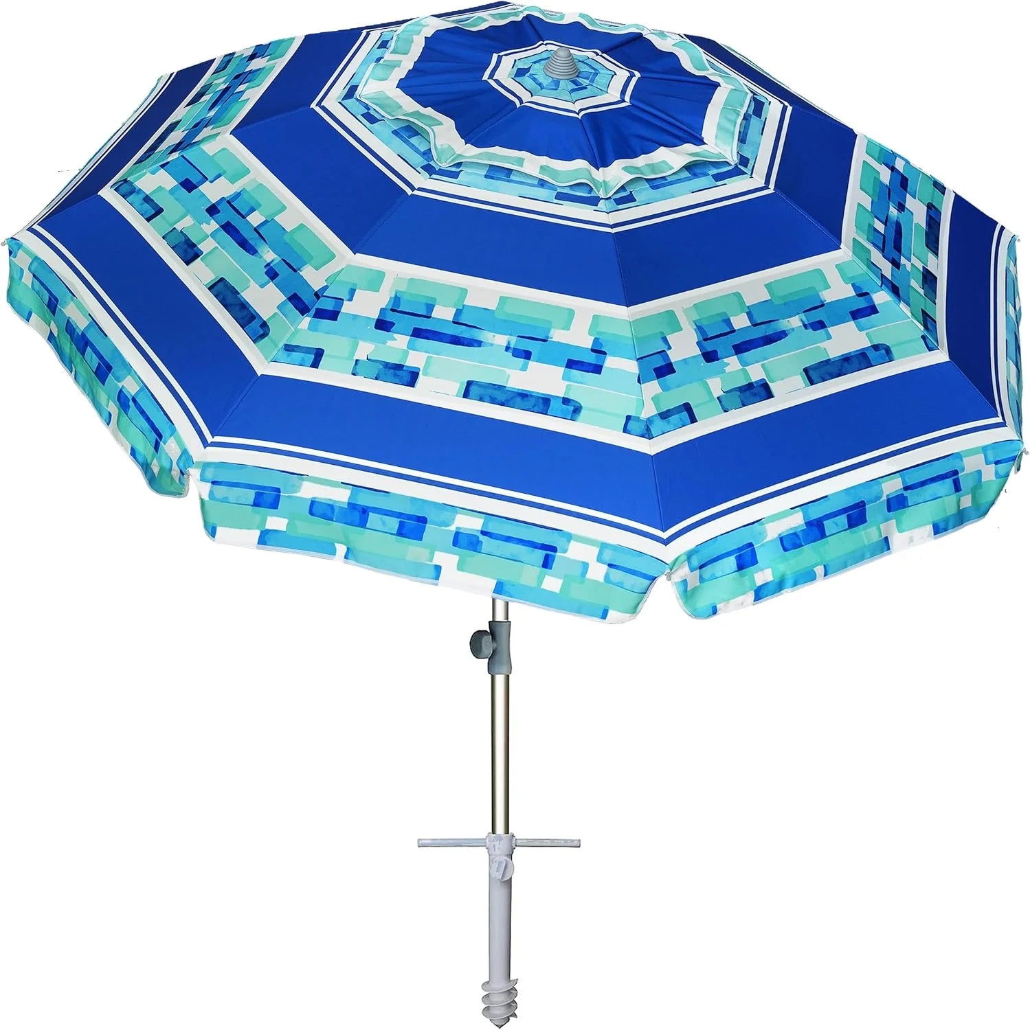 Special AMMSUN 7ft Heavy Duty High Wind Beach Umbrella with Sand Anchor Vent Tilt UPF 50+ Sun Protection - Image 5