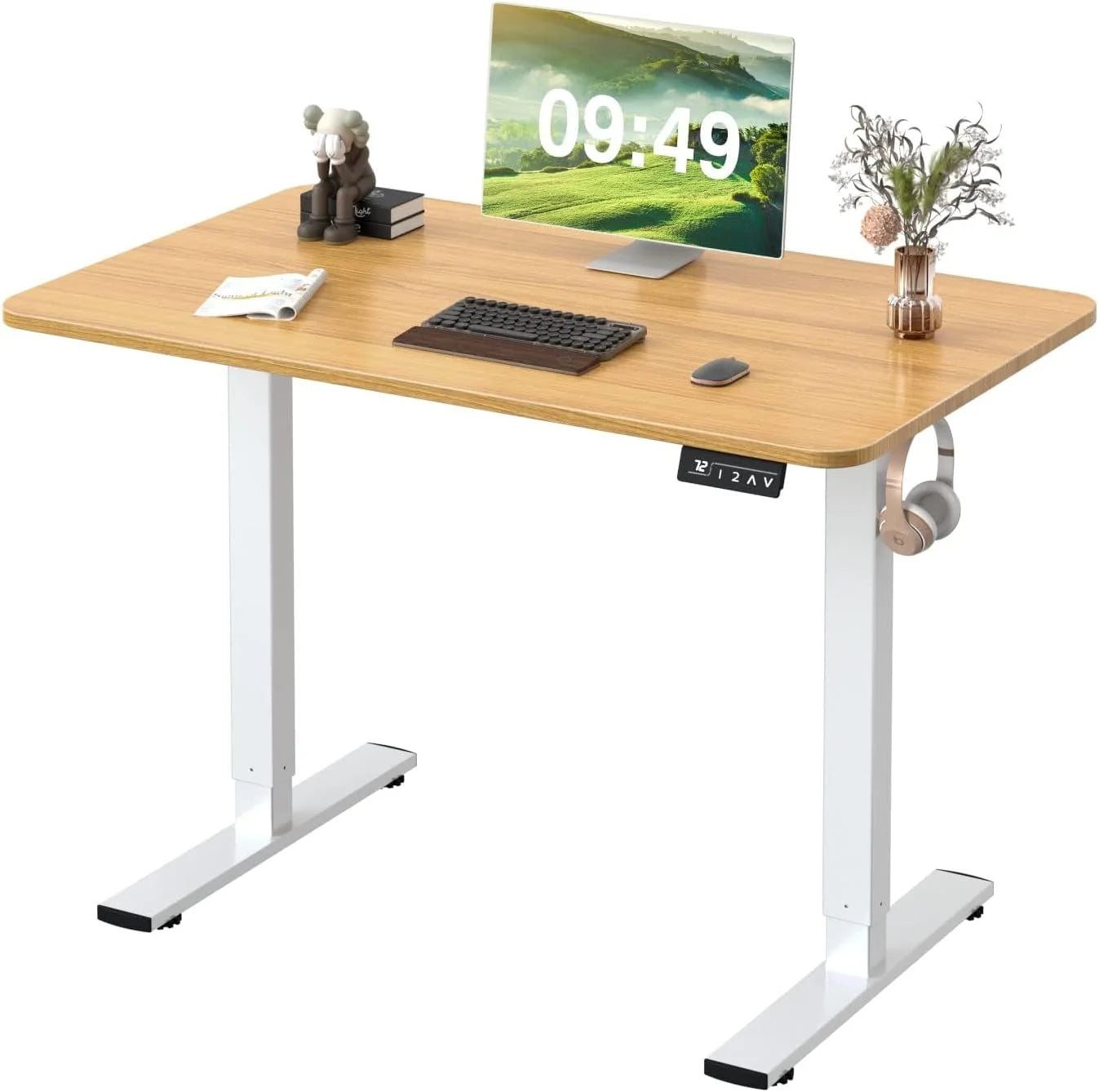 Special 55 x 24 Inches Electric Height Adjustable Standing Desk Large Sit Stand Up Desk Home Office Computer Desk Memory - Image 22