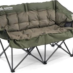 Special Camping Chairs Padded Loveseat Chair for 2 Person, Heavy Duty Oversized Camping Couch for Adults Outdoor Lawn