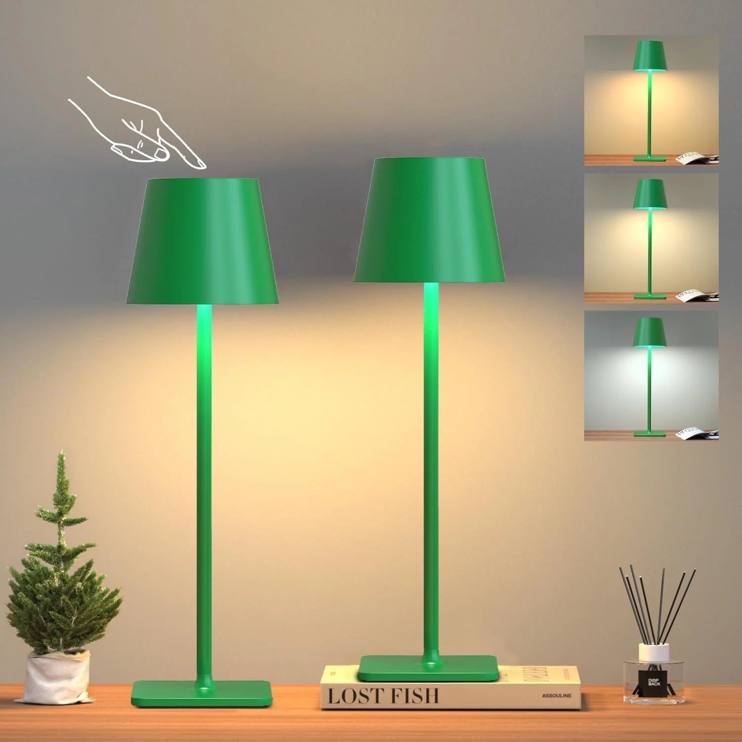 Special Yogaret 4 Pack Gold Rechargeable Led Cordless Table Lamps - Image 10