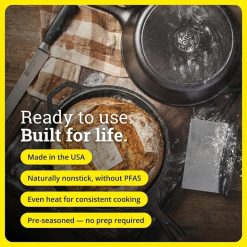 Alternative view of Special Cast Iron Combo Cooker, PFAS-Free 2-in-1 3.2 Quart Deep Pot and 10.25 Inch Skillet Set