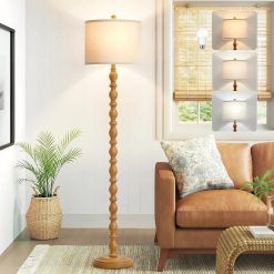 Special 62 Floor Lamp, Rotary Switch, Rustic Resin Tall Lamps for Living Room