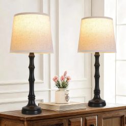 Alternative view of Special Modern Farmhouse Table Lamp Bedside Reading Lamps Living Room End Tables Set Lamps for Night Stands Bedroom