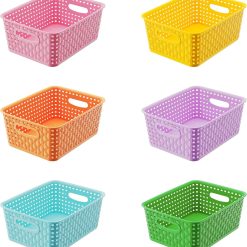 Alternative view of Special Plastic Storage Weave Baskets, Versatile Shelf Organizer Woven Baskets for Classrooms, Children’s Rooms