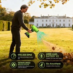 Alternative view of Special Blower 2×6.0Ah Battery & Charger, Electric Cordless Leaf Blower(Green) – For Yard Cleanup