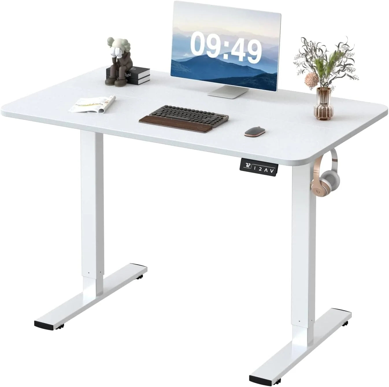 Special 55 x 24 Inches Electric Height Adjustable Standing Desk Large Sit Stand Up Desk Home Office Computer Desk Memory - Image 16