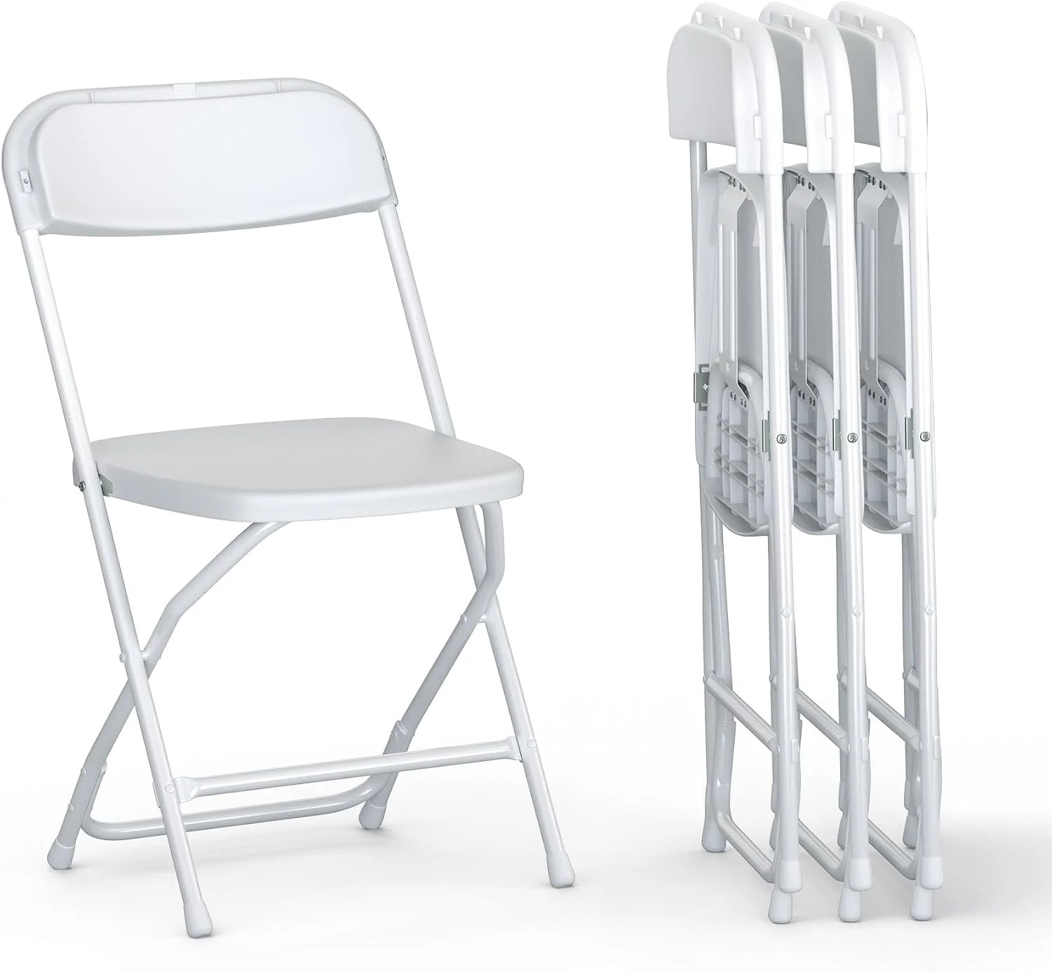 Special Modern Space 10 Pack Foldable Plastic Chair, Folding & Stackable, 350 lbs Capacity Steel Frame Seats for Indoor - Image 5