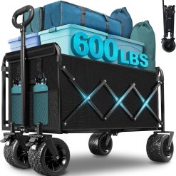 Alternative view of Special Collapsible Wagon Cart with Wheels Foldable, 360 Lbs Heavy Duty Folding Utility Wagon