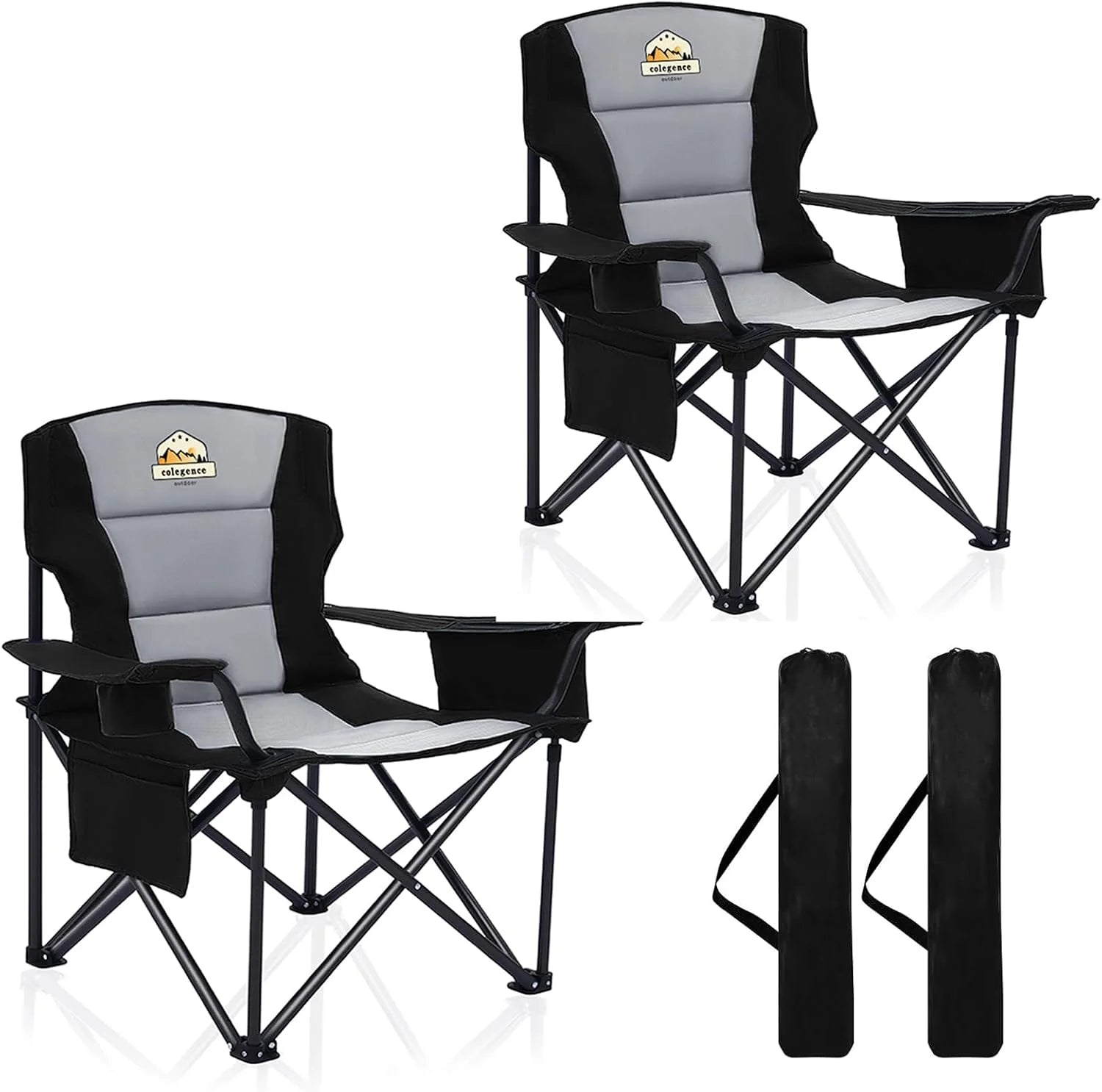 Special Oversized Heavy Duty Camping Chairs 2 Pack, 450 LBS Support Extra Wide Folding Portable Outdoor Chair - Image 10