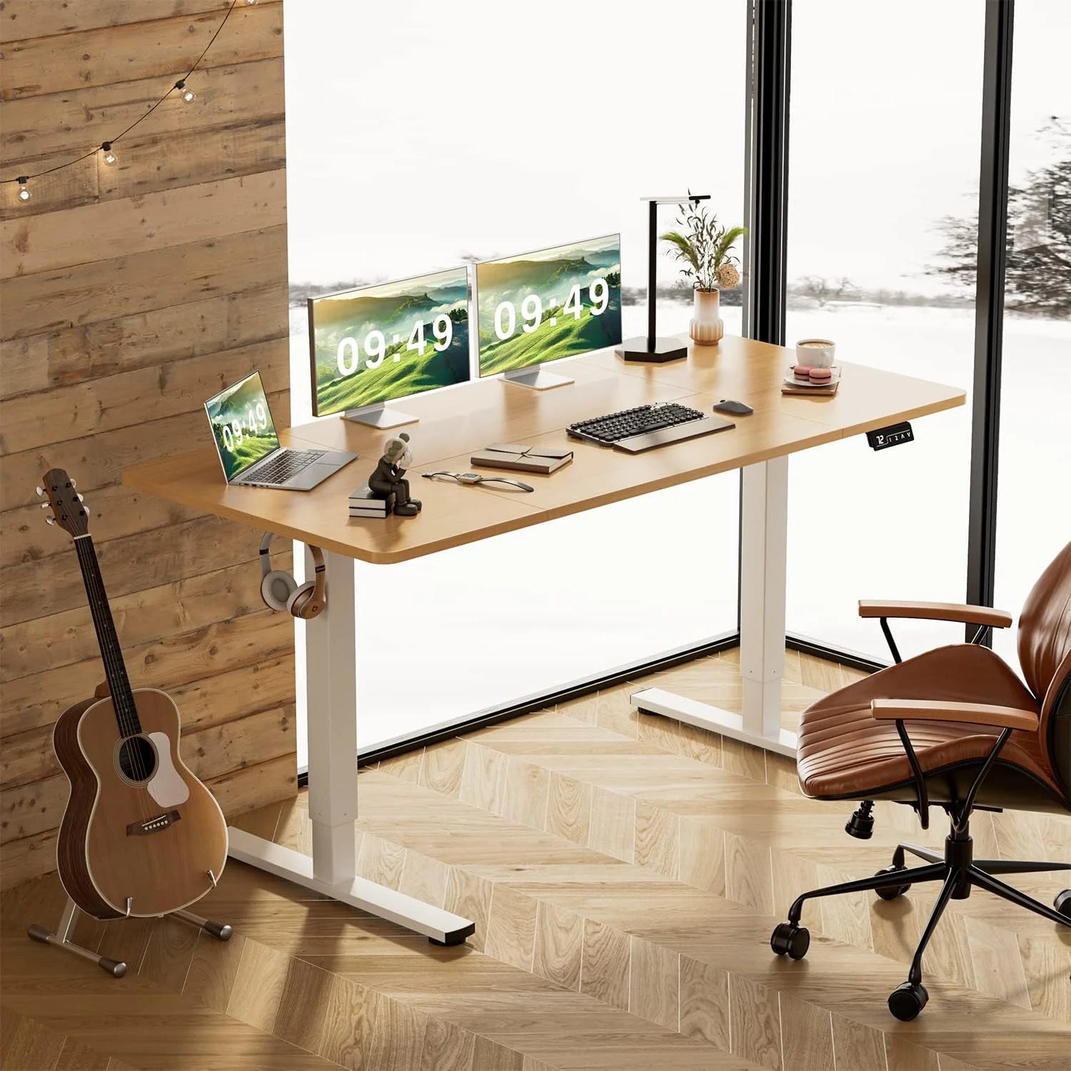 Special 55 x 24 Inches Electric Height Adjustable Standing Desk Large Sit Stand Up Desk Home Office Computer Desk Memory - Image 11
