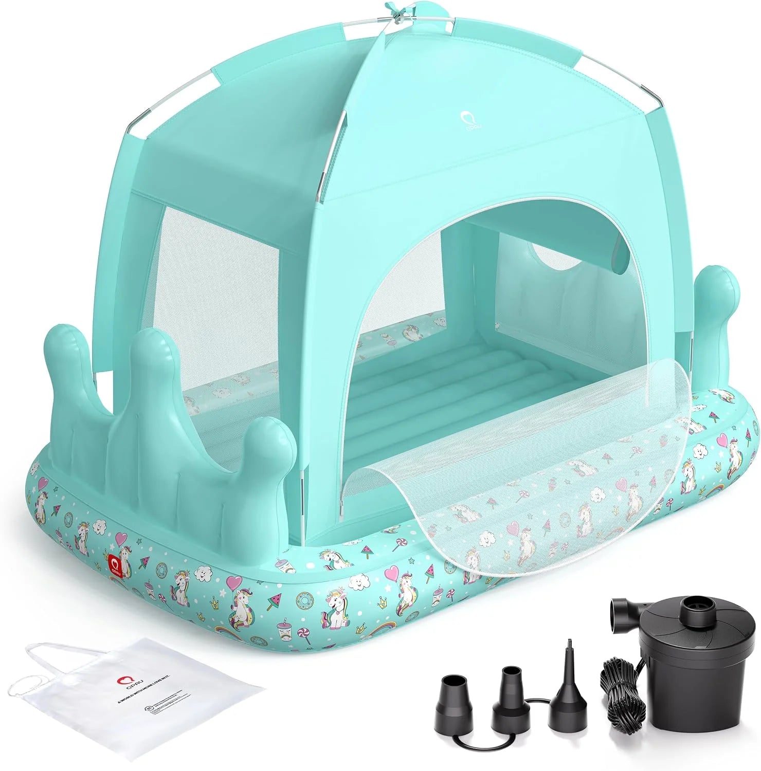 Special QPAU Princess Portable Kids Air Mattress for Girls, for Home, Ages 3+ - Image 2