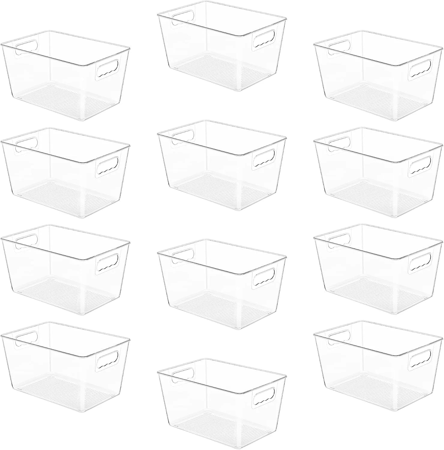 Special 6 Pack Clear Storage Bins, Pantry Organizer Bins with Handle, Large, BPA-free Plastic Bins, Pantry Storage - Image 4