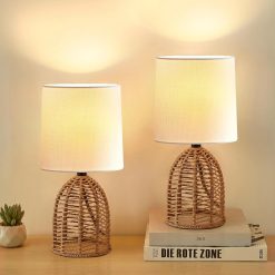 Alternative view of Special EJIAXIN Table Lamps Set of 2-13.5 Small Boho Lamp, Farmhouse Rustic Ceramic Table Lamp for Bedroom