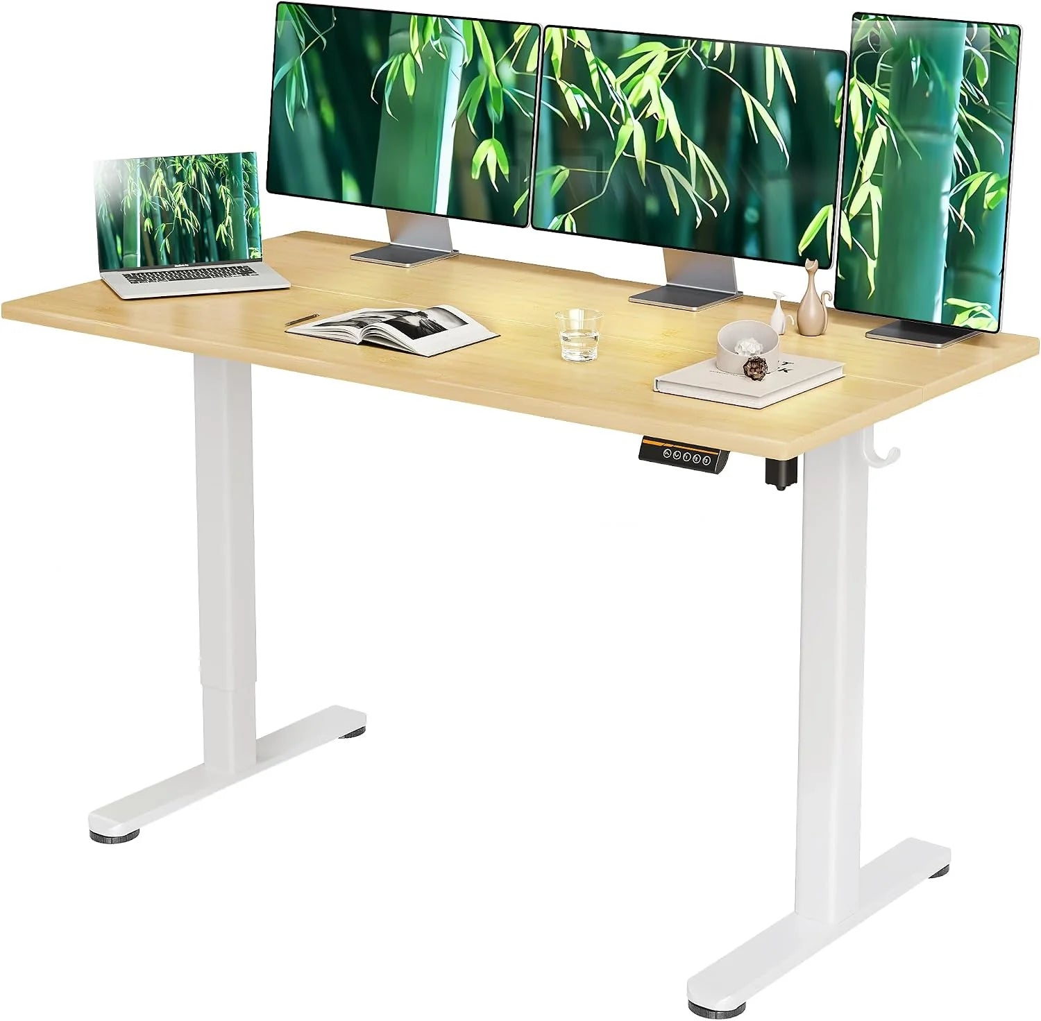 Special Electric Standing Desk, Adjustable Height Stand up Desk, 24x48 Inches Sit Stand Home Office Desk with Splice - Image 15