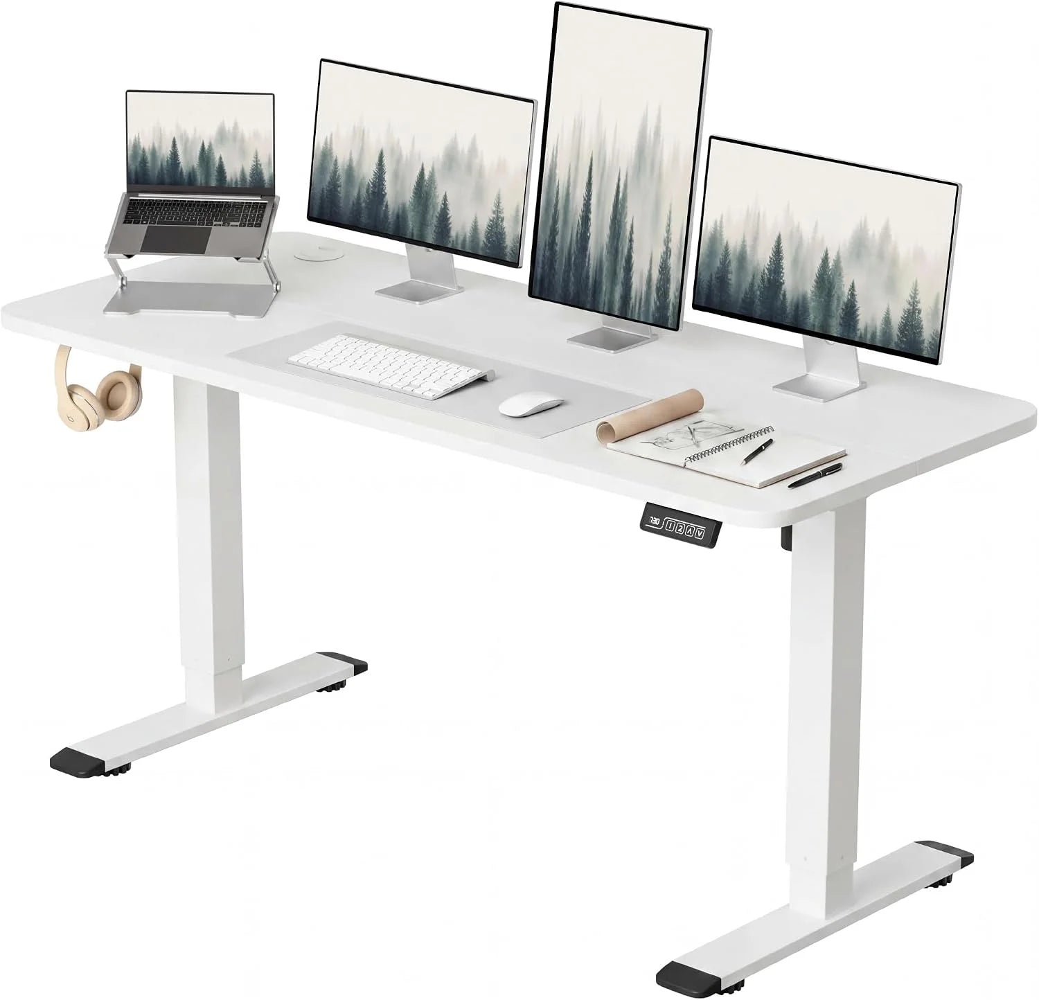 Special 55 x 24 Inches Electric Height Adjustable Standing Desk Large Sit Stand Up Desk Home Office Computer Desk Memory - Image 14