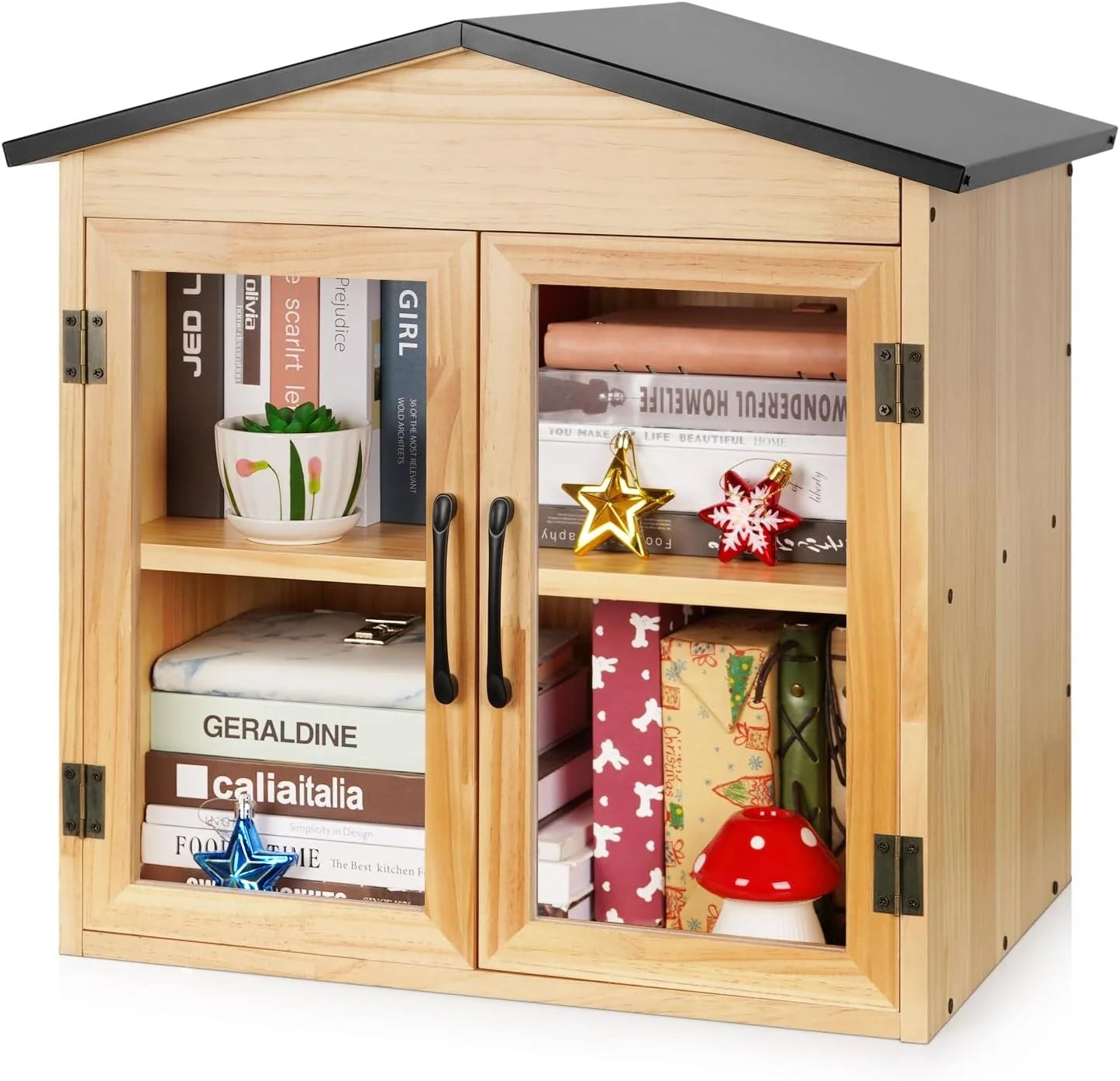 Special Exttlliy 2-Tier Outdoor Library Outdoor Book Box Storage, 20x14x21 Inch - Image 2
