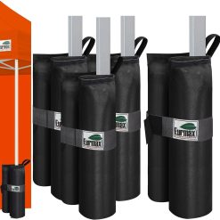 Special USA 4-Pack 150LBS Capacity Universal Canopy Weight Bags, Heavy Duty Windproof Sandbags with All-Around Wrap Design