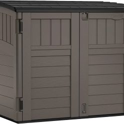 Alternative view of Special 34 Cu Ft Horizontal Storage Shed, Resin, Lockable, Stoney Black