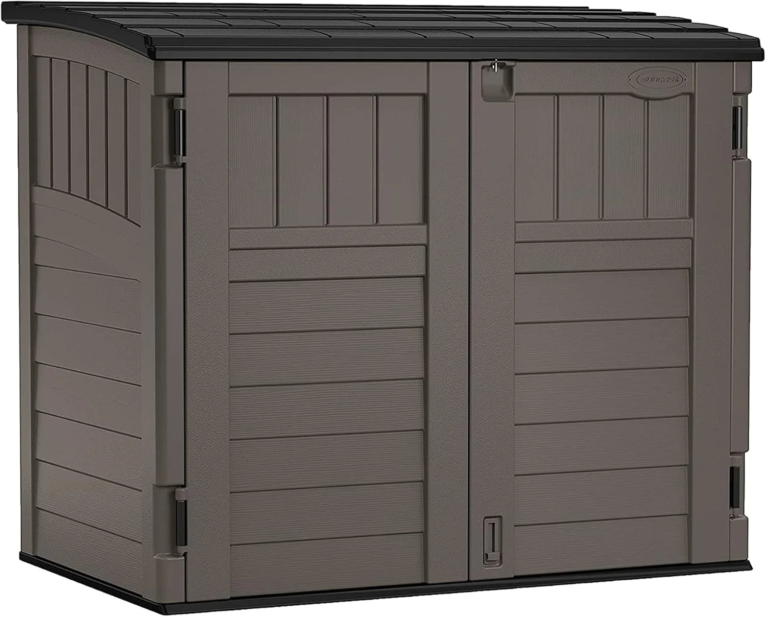Special 34 Cu Ft Horizontal Storage Shed, Resin, Lockable, Stoney Black - Image 2