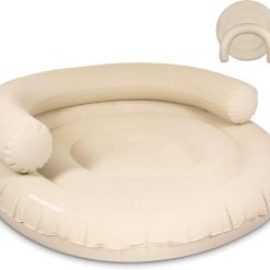 Alternative view of Special SWIMLINE Solstice Fabric Covered Pool Float Mattress Red Lounger Raft for Adults & Kids I Comfortable Head Back Rest