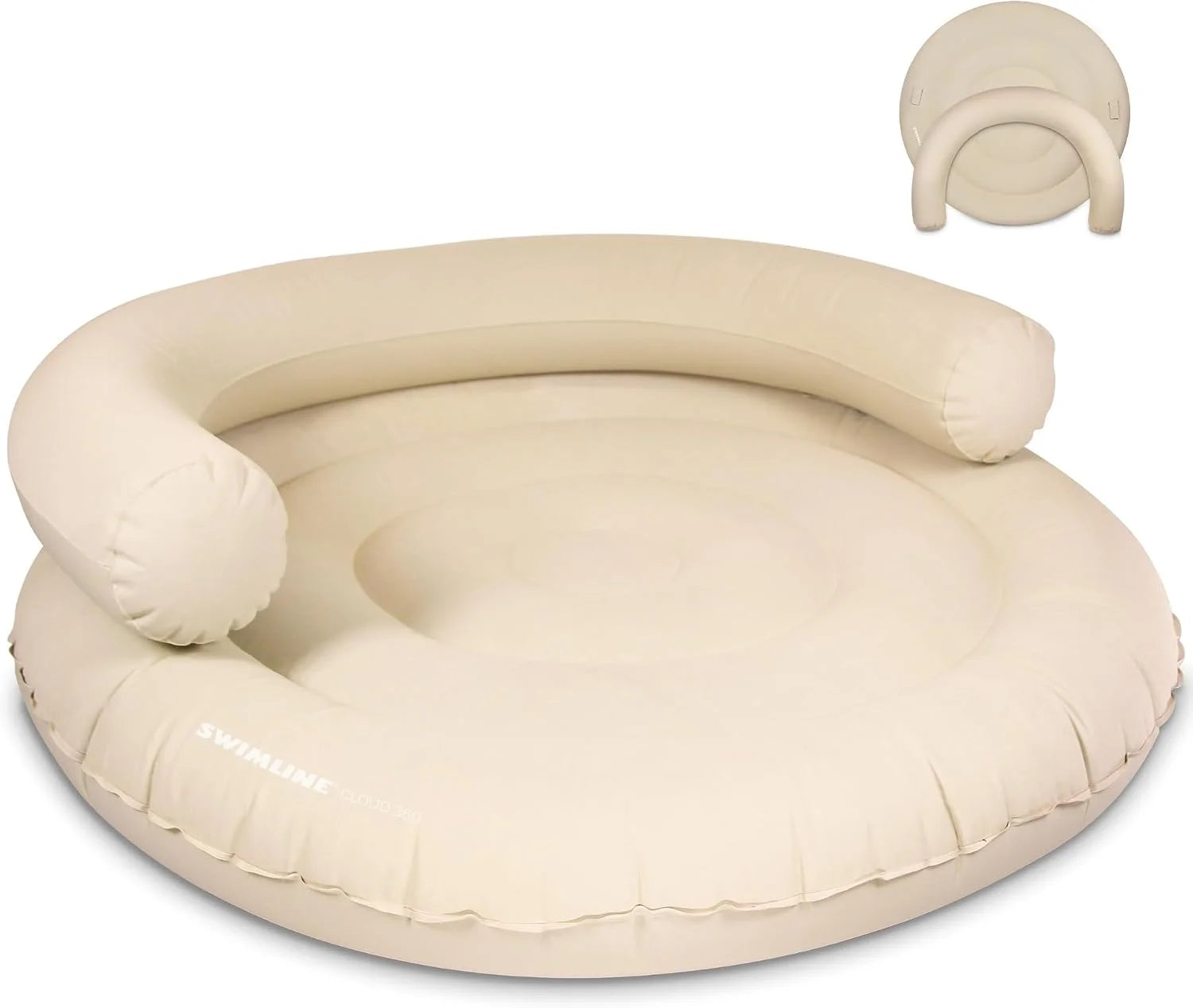 Special SWIMLINE Solstice Fabric Covered Pool Float Mattress Red Lounger Raft for Adults & Kids I Comfortable Head Back Rest - Image 2