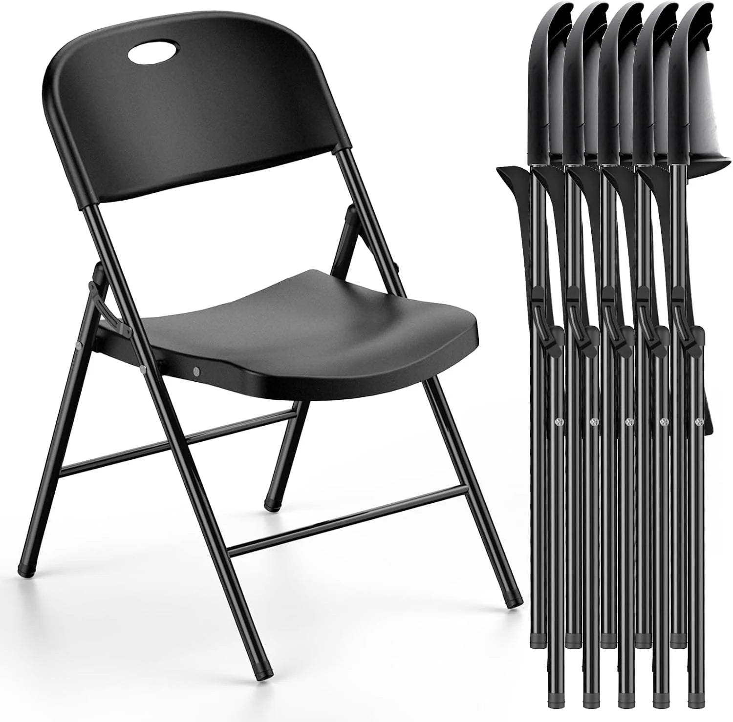 Special 350 Weight Limit Heavy Duty Plastic Folding Chair with Reinfoced Steel Frame for Indoor and Outdoor, Wedding - Image 6
