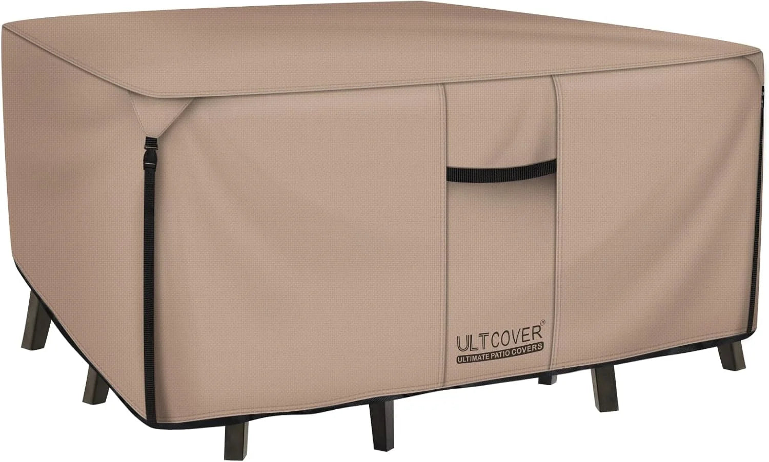 Special ULTCOVER Rectangular Patio Heavy Duty Table Cover " 600D Tough Canvas Waterproof Outdoor Dining Table and Chairs General Purpose Furniture Cover