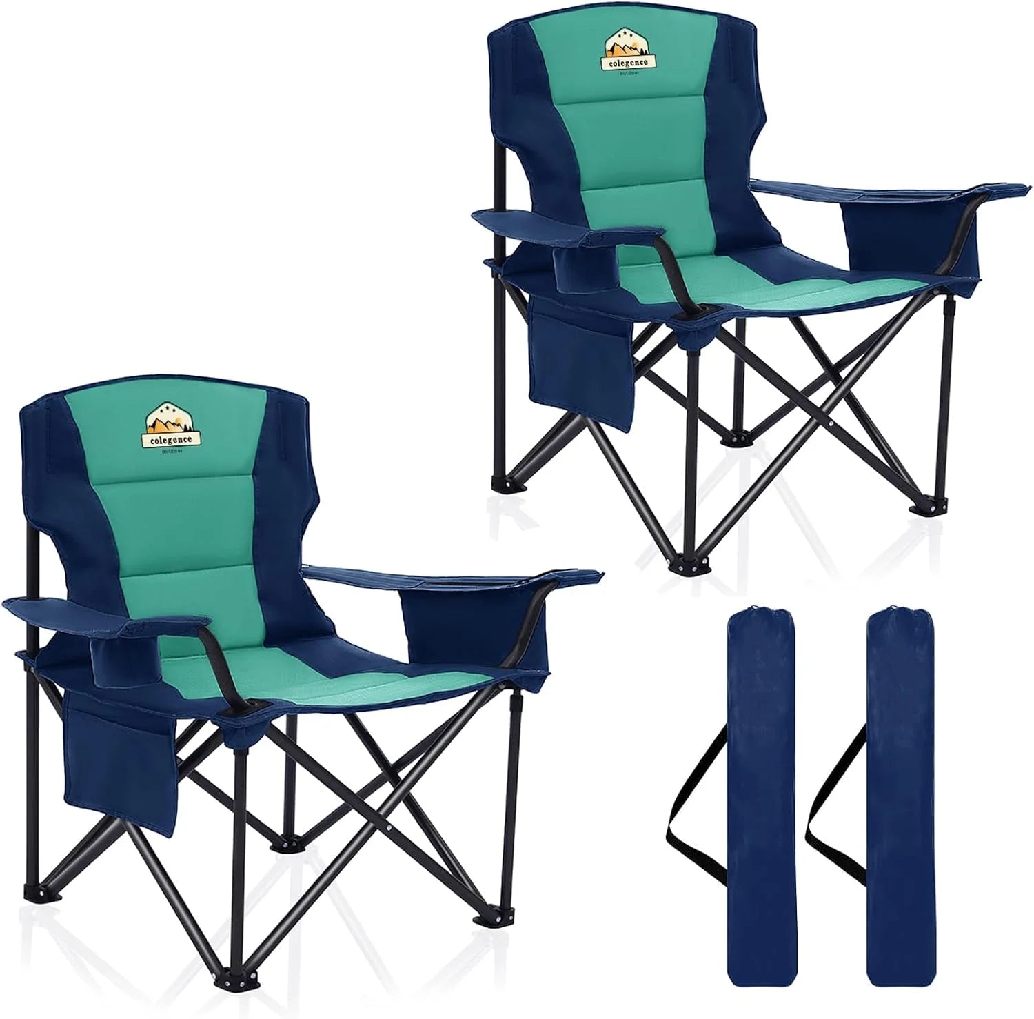 Special Oversized Heavy Duty Camping Chairs 2 Pack, 450 LBS Support Extra Wide Folding Portable Outdoor Chair - Image 14