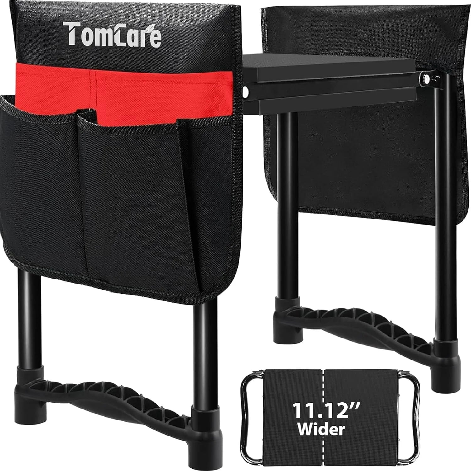 Special TomCare Garden Kneeler and Seat 11.12" Wider Larger Soft Kneeling Pad Garden Bench with 2 Large Tool Pouches Heavy Duty - Image 3