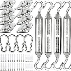 Alternative view of Special yofit 80Pcs Shade Sail Hardware Kit 6 inch for Triangle Rectangle Sun Shade