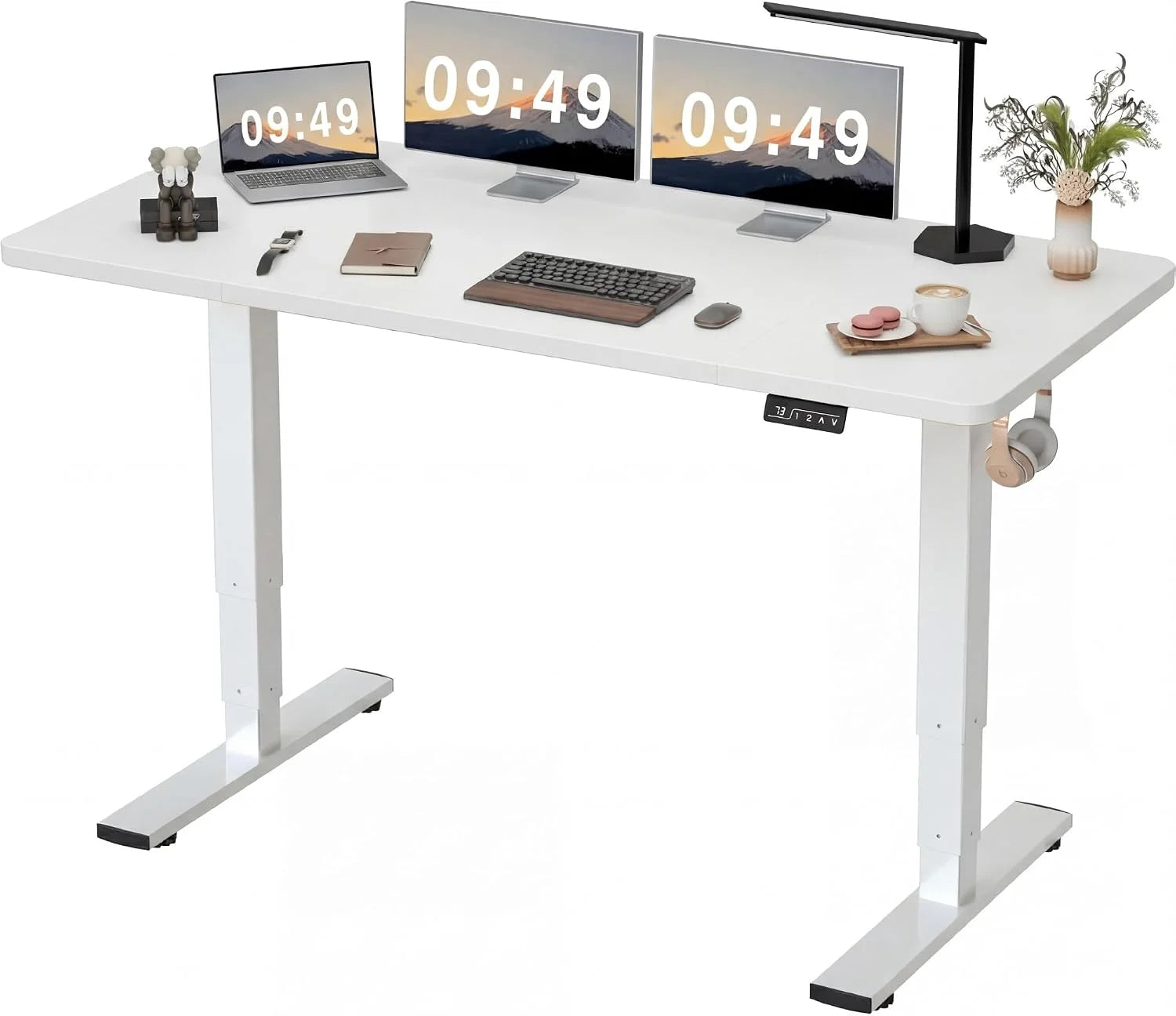 Special 55 x 24 Inches Electric Height Adjustable Standing Desk Large Sit Stand Up Desk Home Office Computer Desk Memory - Image 18