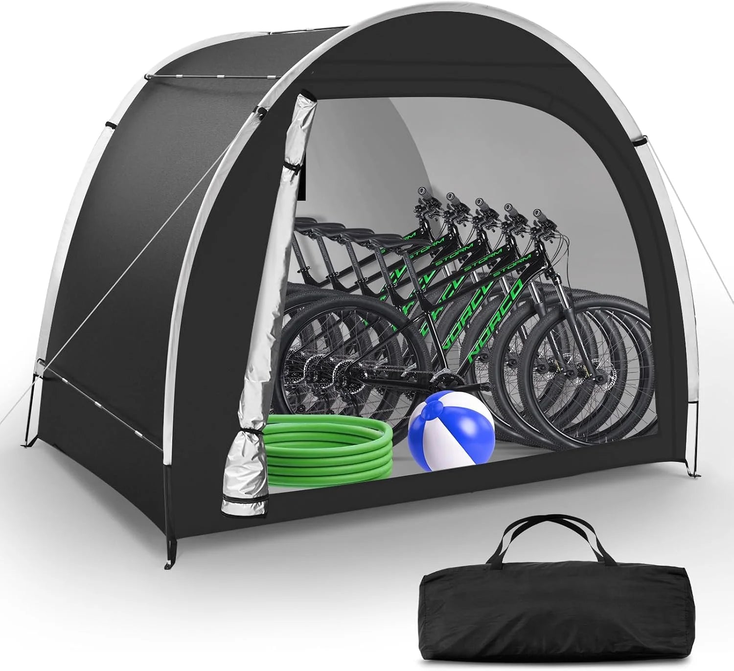 Special Dikutar Bike Storage Tent, PU5000 Waterproof Outdoor Shed for 2 Bikes - Image 4
