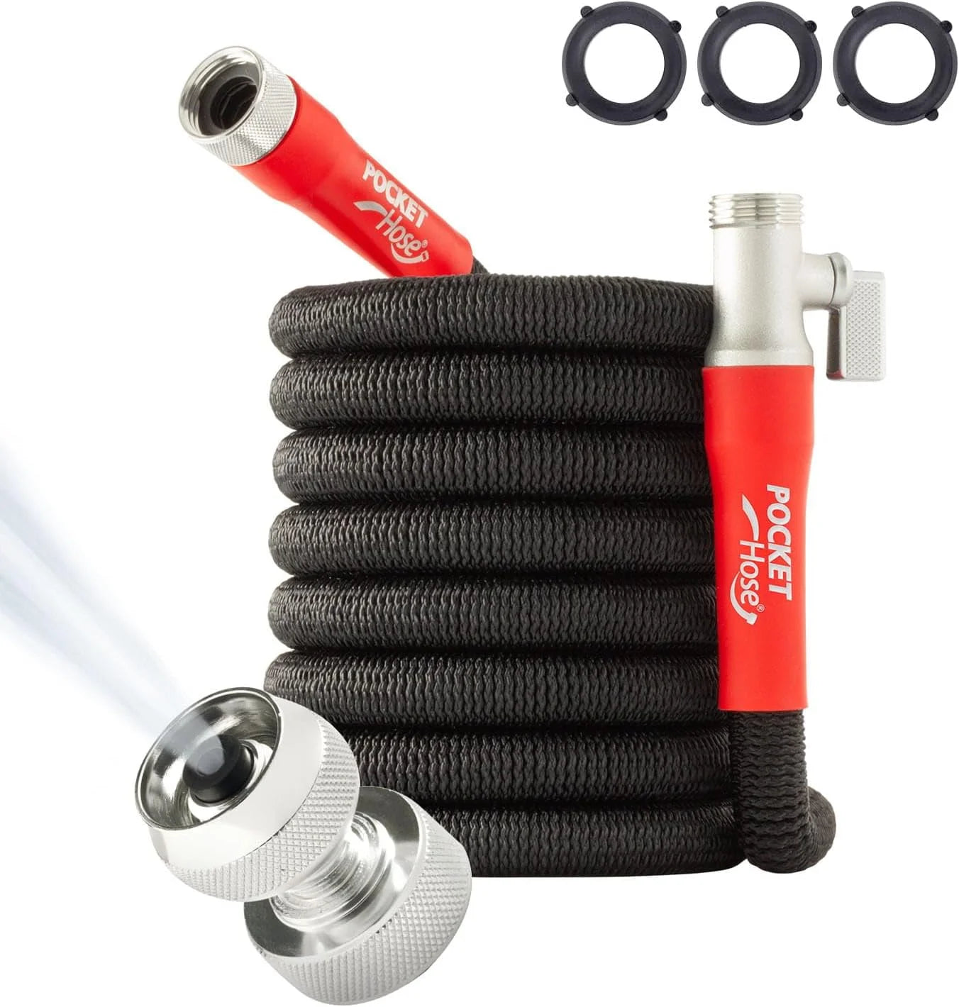 Special Hose 100 FT Silver Bullet 2.0 Expandable Garden Hose w/Turbo Shot Nozzle, AS SEEN ON TV - Image 2