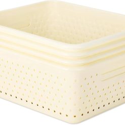 Alternative view of Special Decorative BPA-Free Plastic Storage Baskets, 9.9 x 7.4 x 4.16 inches, Grey, 6-Pack