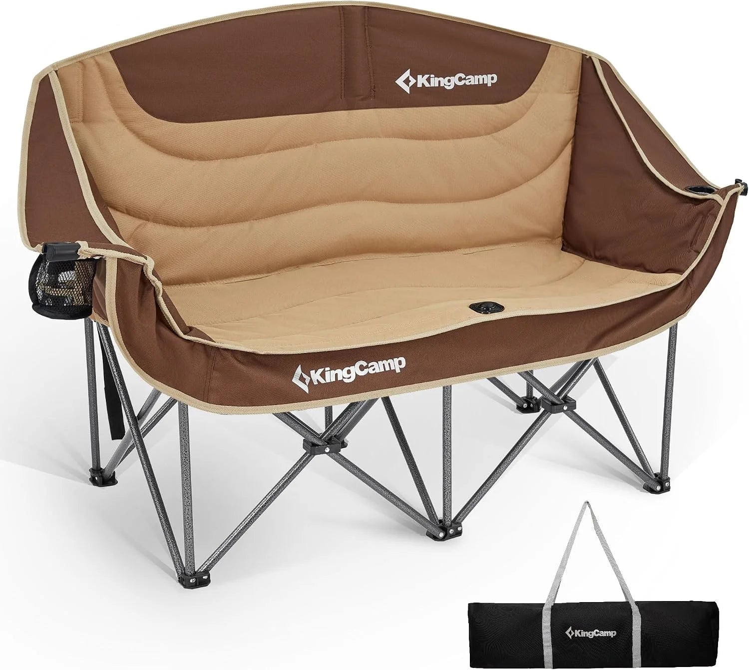 Special Double Camping Chair, Oversized Heavy Duty 660lbs Loveseat for Adults Portable Folding XL 2 Person Couch Padded - Image 6