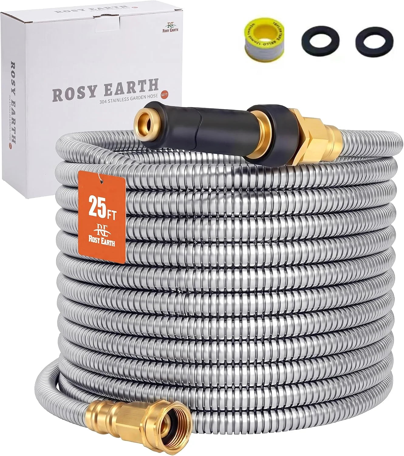 Special Rosy Earth Stainless Steel Garden Hose 100 FT, Heavy Duty Expandable Water Hose - Image 10