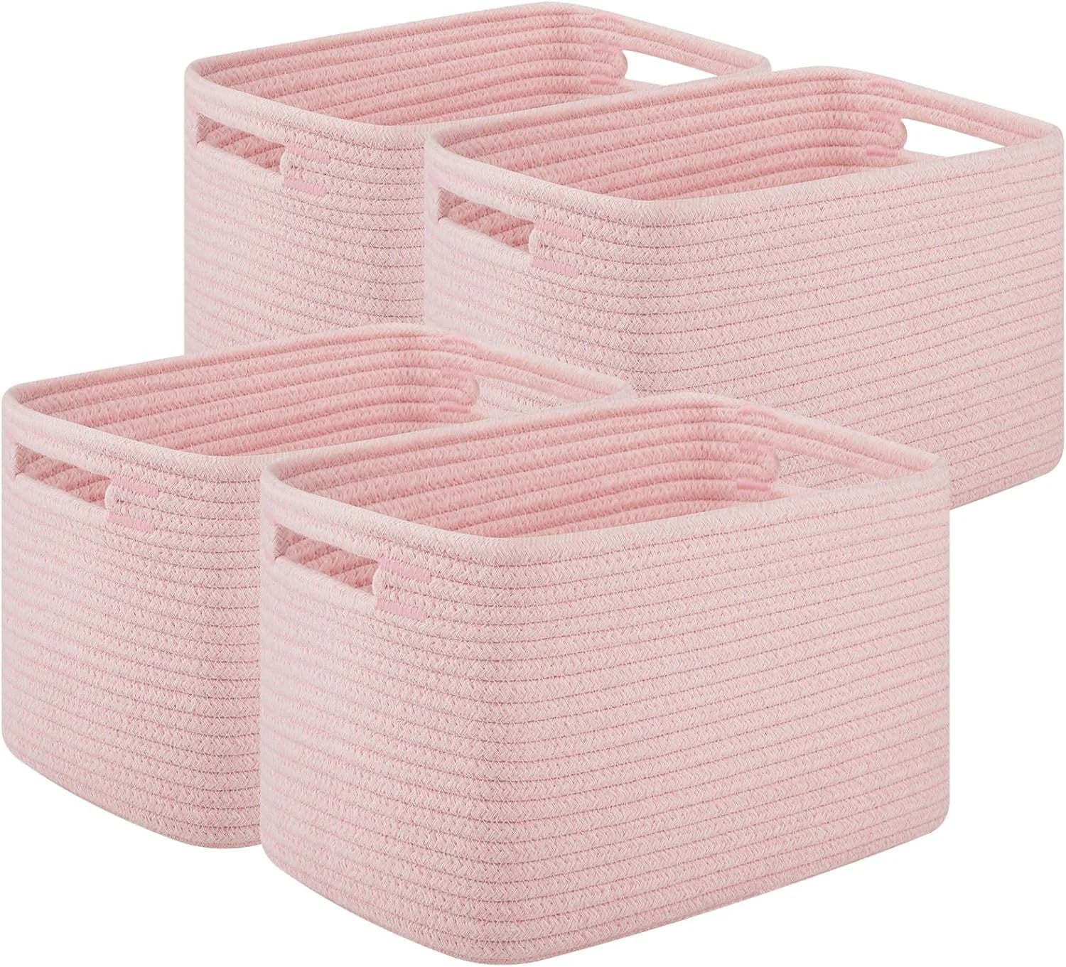 Special 4Packs Natural Cotton Rope Storage Baskets for Organizing Toys, Clothes, Towels & Books, Soft Versatile Organizers - Image 5