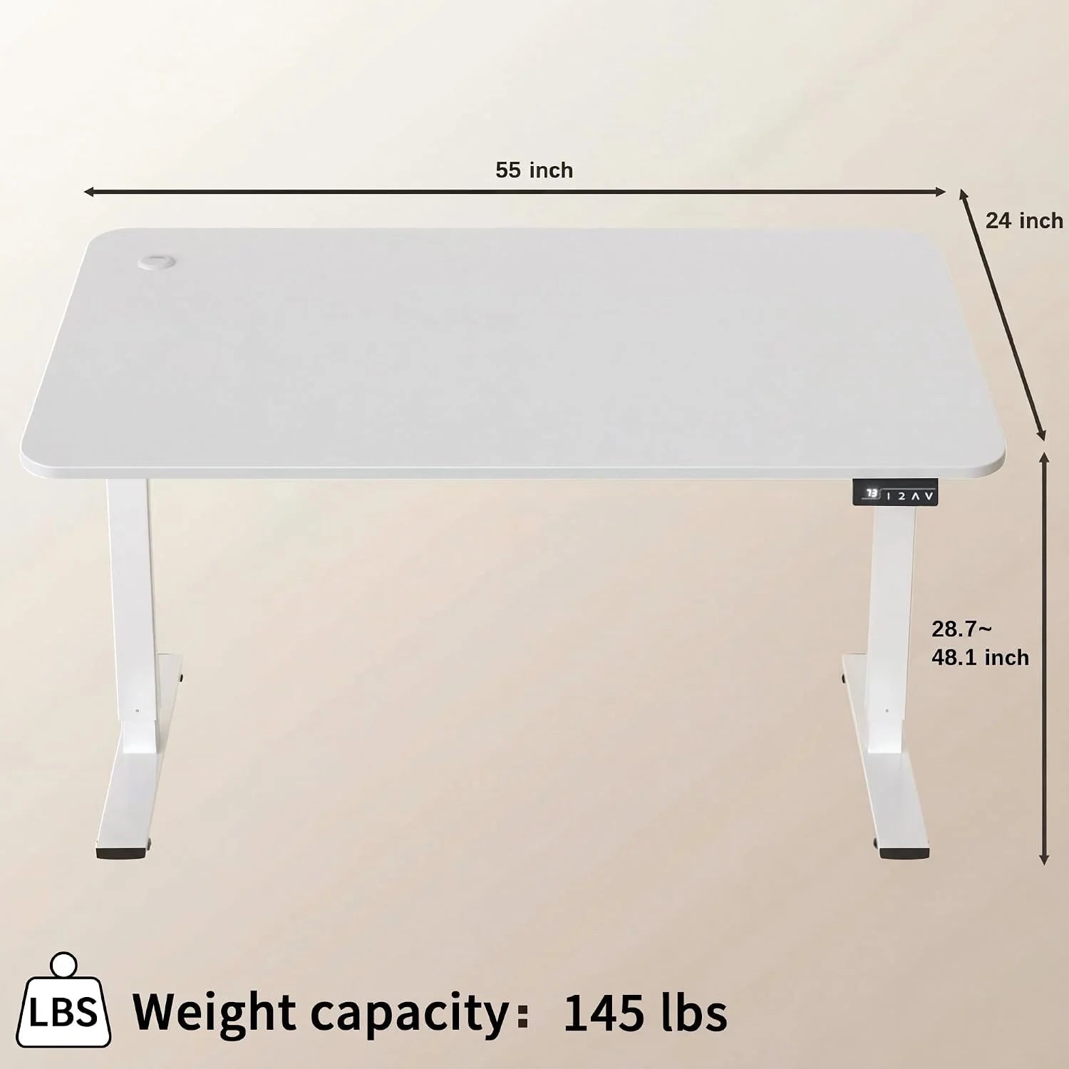 Special 55 x 24 Inches Electric Height Adjustable Standing Desk Large Sit Stand Up Desk Home Office Computer Desk Memory - Image 86