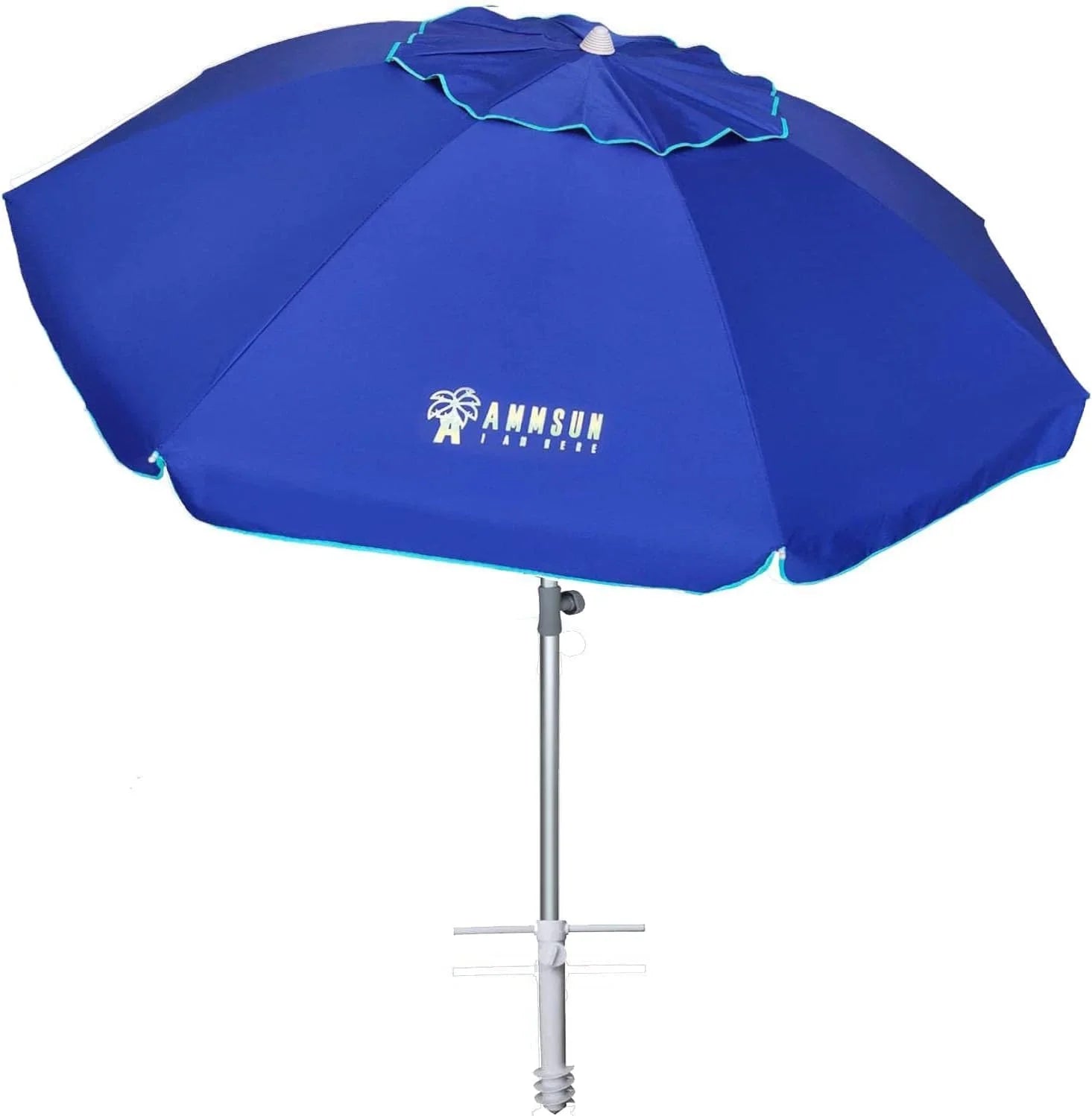 Special AMMSUN 7ft Heavy Duty High Wind Beach Umbrella with Sand Anchor Vent Tilt UPF 50+ Sun Protection - Image 2