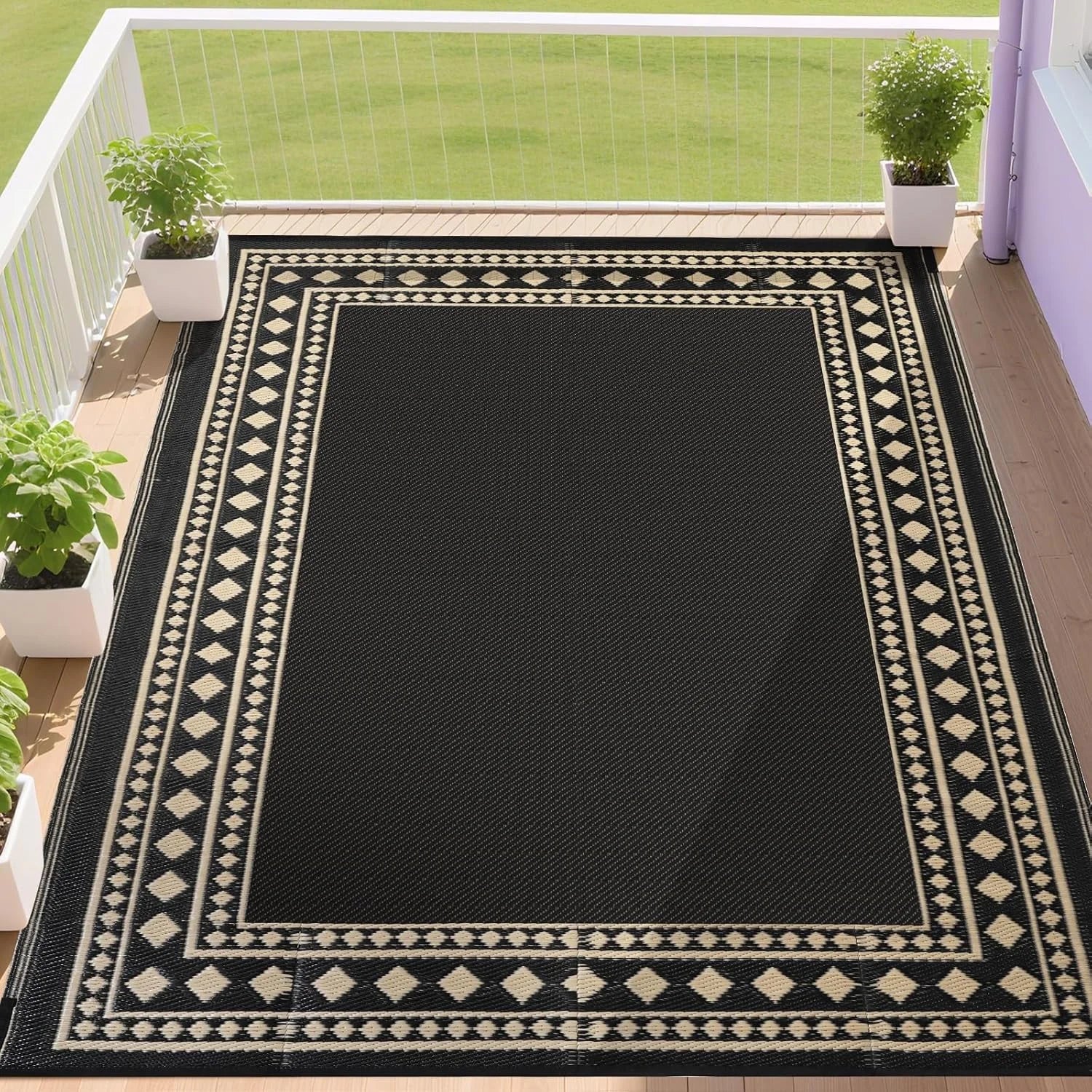 Special RURALITY Outdoor Rugs 8"x10" Waterproof for Patios Clearance, Plastic Straw Mats for RV - Image 11