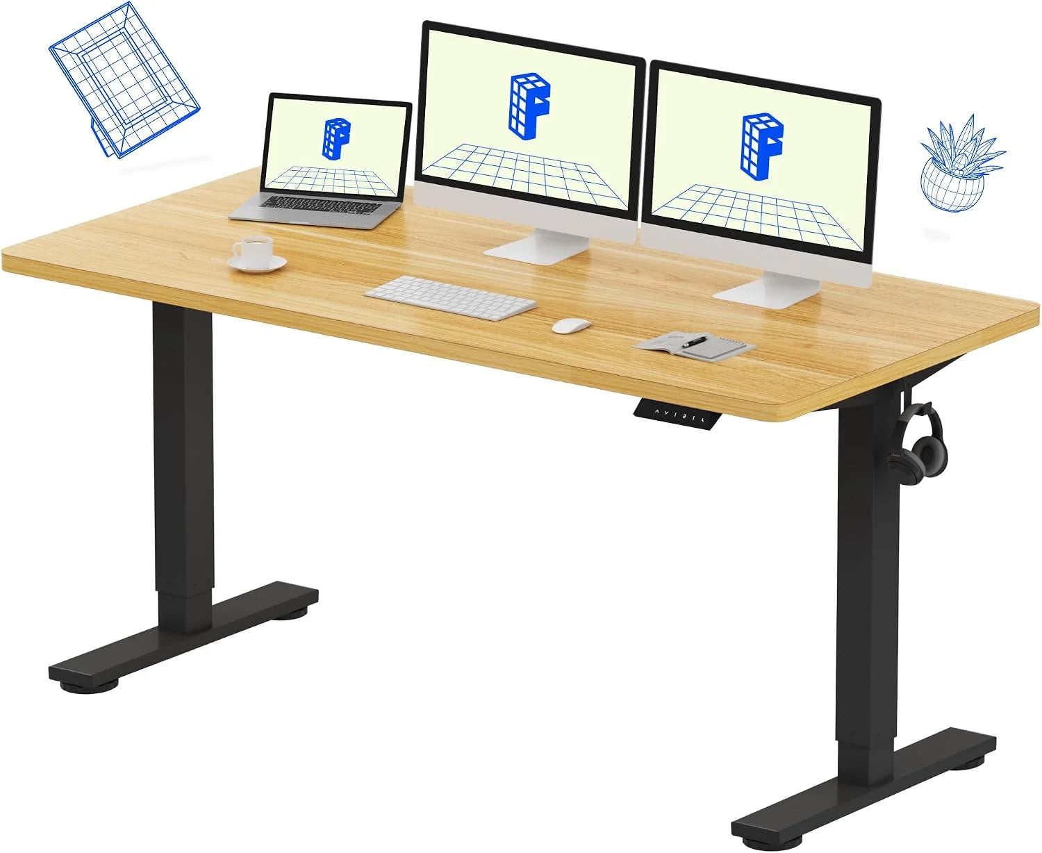 Special FLEXISPOT EN1 One-Piece Standing Desk, Electric Adjustable with 4 Memory Presets, 176 LBS Capacity, 48x24 Black - Image 33