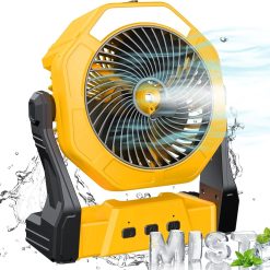 Alternative view of Special Ausic Portable Misting Fan for Outdoor Cooling, [8-35Hrs] Battery Powered Mist Fans with Water Misters & LED Lantern