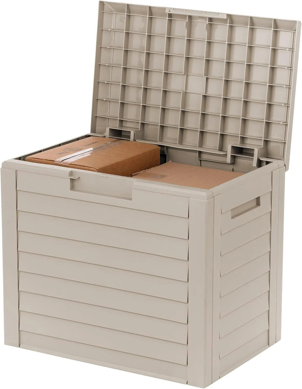 Special USA 35 Gallon Outdoor Deck Box, Lockable, Weather-Resistant, Beige - Image 2