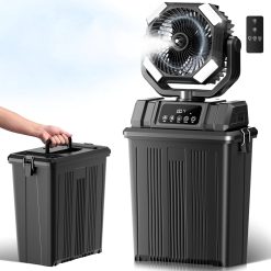 Alternative view of Special Etholzon 40000mAh Misting Fans for Outside, 15L Large Tank Portable Misting Fan, Wide 270° Coverage for Camping Patio