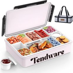 Special Chilled Portable Snackle Box Container with Ice Pack, Divided Serving Tray with Insulated Bag, Beach Essentials for Summer